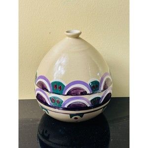 French Art Deco Pottery Lamp Base Vase Henri Delcourt